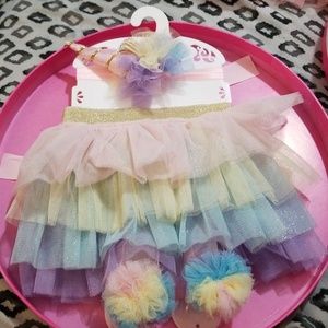 Multicolor unicorn tutu